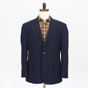 Joseph Abboud 46R Navy Blazer Sport Coat Jacket 2-Button Solid Y532